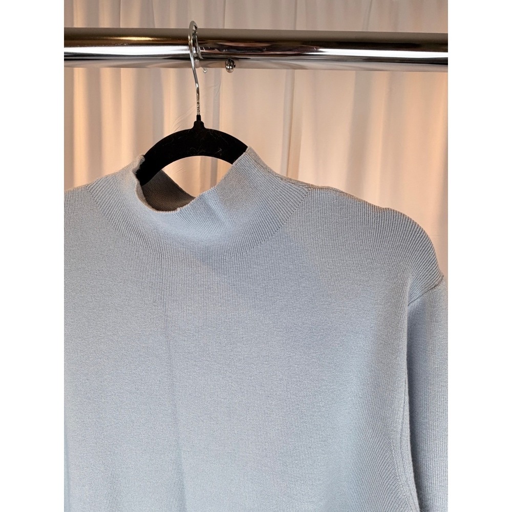 WorthingtonxJason Bolden Blue Sequin Button Down Shirt & Mock Neck Dress Set 3X - Picture 6 of 10